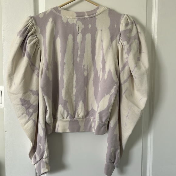 NWT All Saints Elizah Tie Dye Sweatshirt Puffed Long Sleeve Size XS - Picture 5 of 11